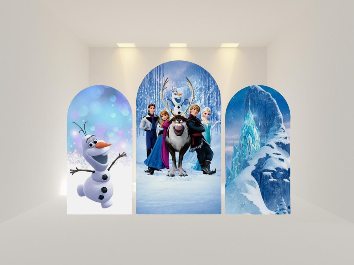 Ice Princess Arch Backdrop Cover | Fabric Backdrop| Ship from USA|Stretch Fabric Backdrop