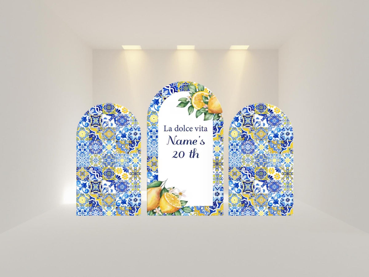 Lemon Arch Backdrop Cover | Fabric Backdrop| Ship from USA|Stretch Fabric Backdrop