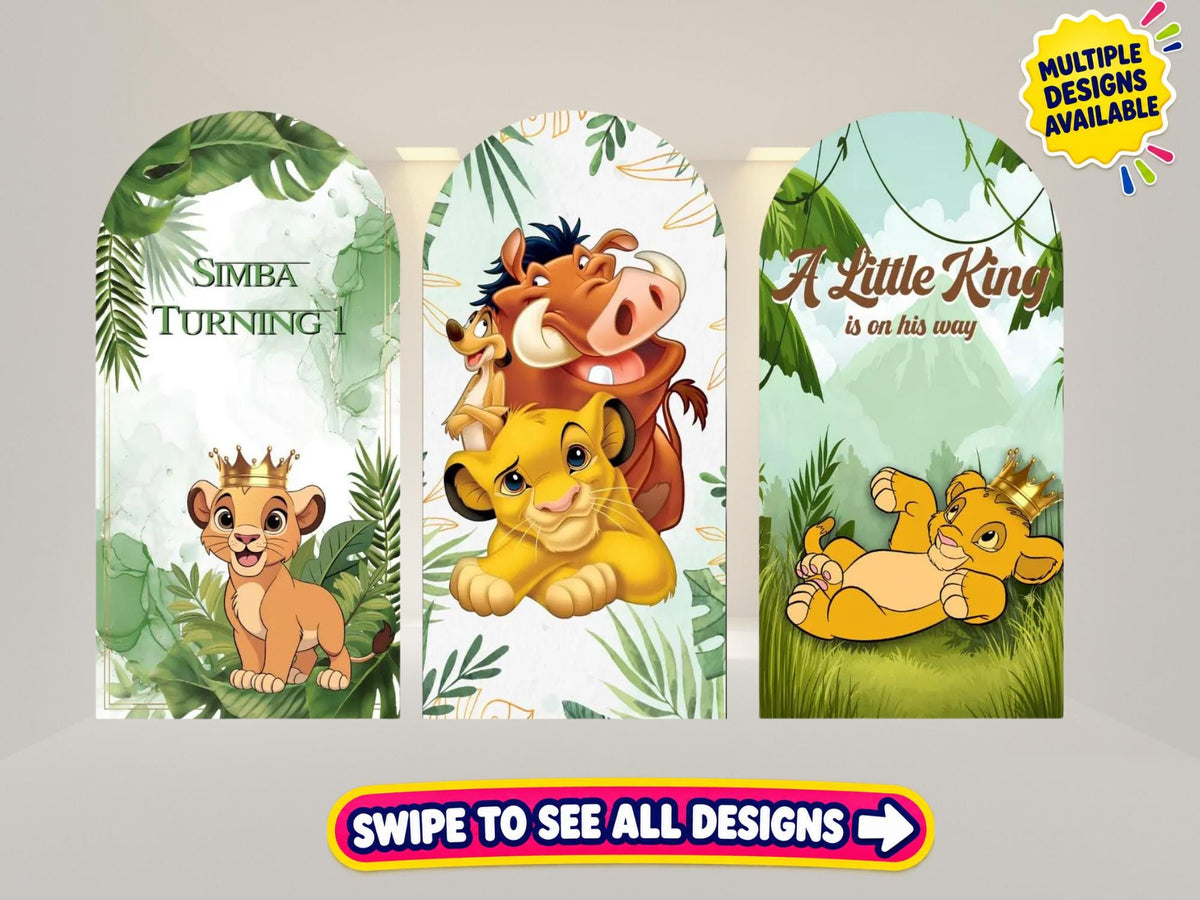 Lion Arch Backdrop Cover | Polyester Event Backdrop| Ship from USA|Stretch Fabric Backdrop