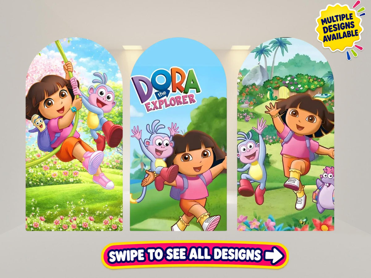 Dora Arch Backdrop Cover | Polyester Event Backdrop| Ship from USA|Stretch Fabric Backdrop