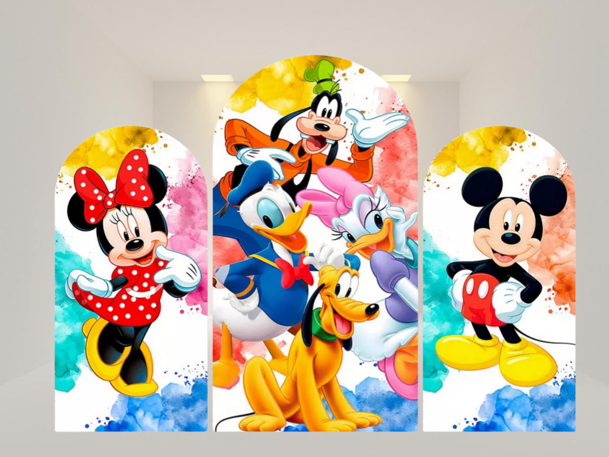 Mouse Arch Backdrop Cover | Polyester Event Backdrop| Ship from USA|Stretch Fabric Backdrop