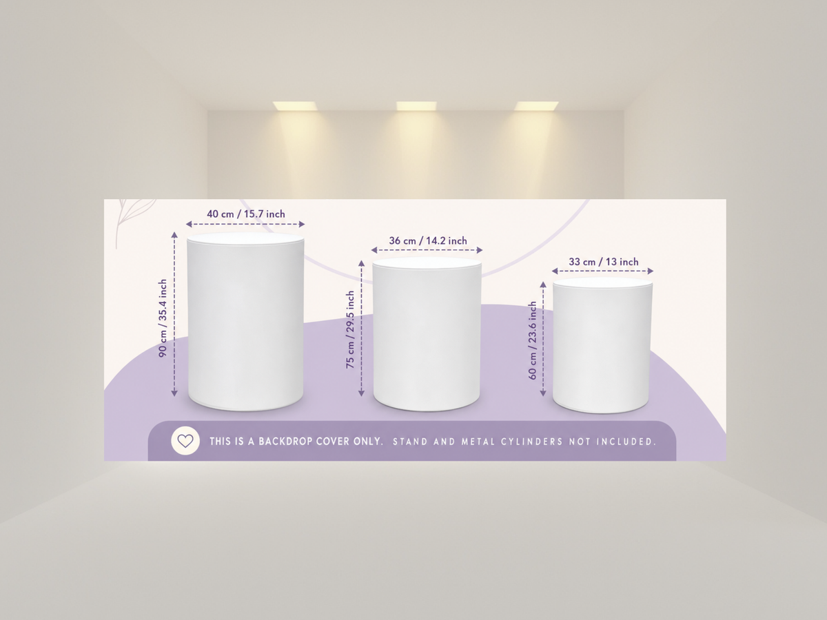 Ms Rachel Arch Backdrop Cover, Cylinder Covers | Polyester Fabric, High-Resolution Print|Stretch Fabric Backdrop