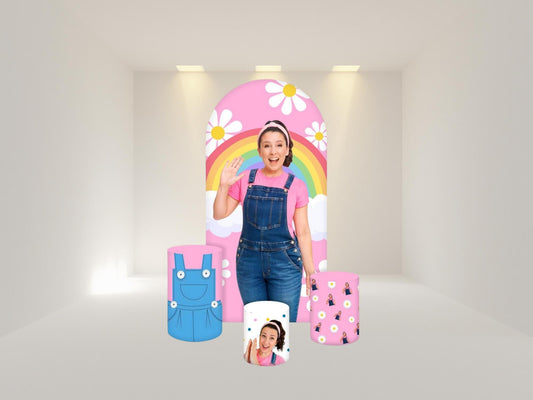 Ms Rachel Arch Backdrop Cover, Cylinder Covers | Polyester Fabric, High-Resolution Print|Stretch Fabric Backdrop