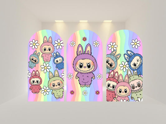 Lab Monsters doll Arch Backdrop Cover | Fabric Backdrop| Ship from USA|Stretch Fabric Backdrop