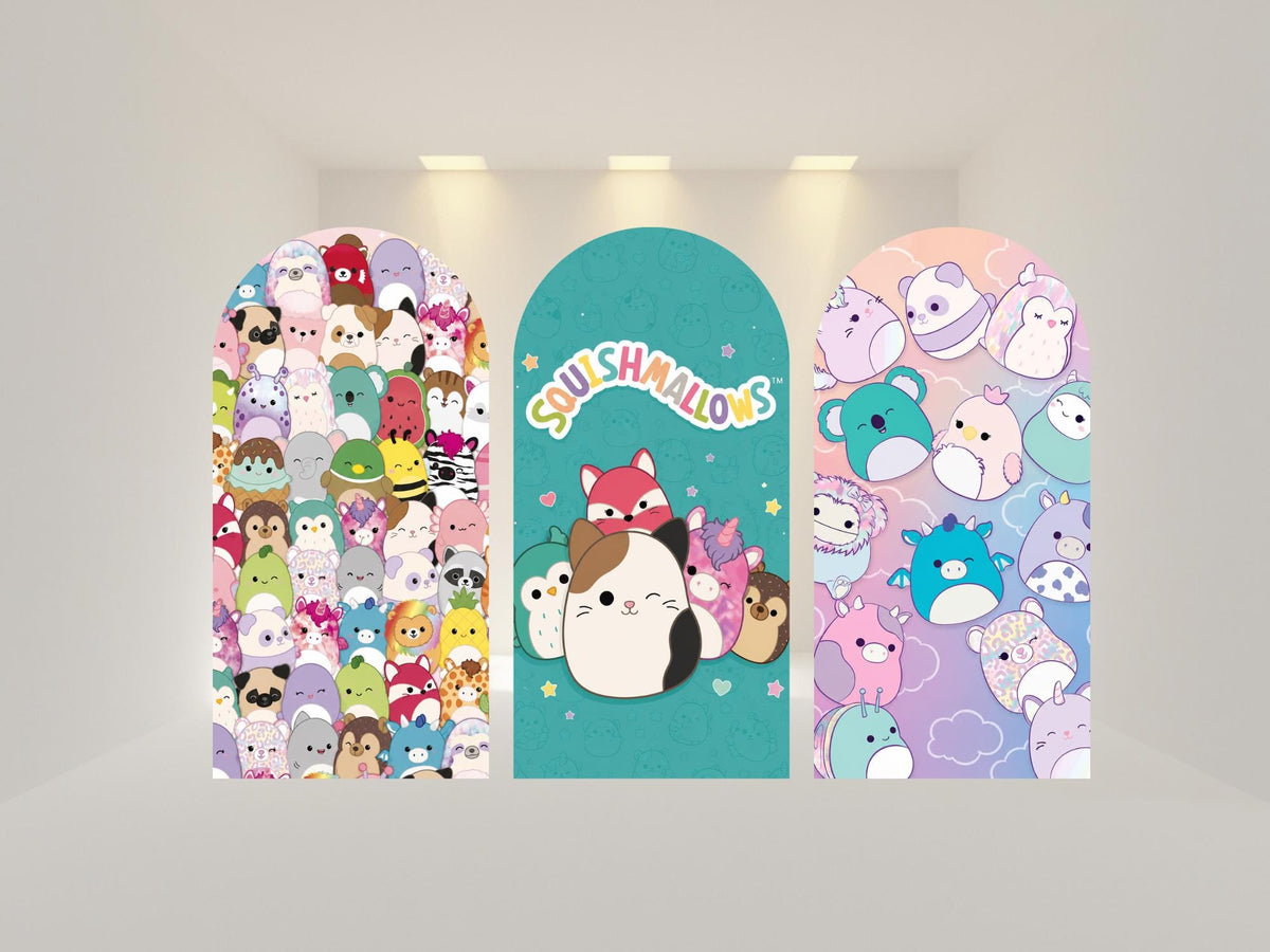 Squishmallow Arch Backdrop Cover | Fabric Backdrop| Ship from USA|Stretch Fabric Backdrop