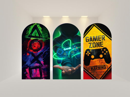 Gamer Arch Backdrop Cover | Fabric Backdrop| Ship from USA|Stretch Fabric Backdrop