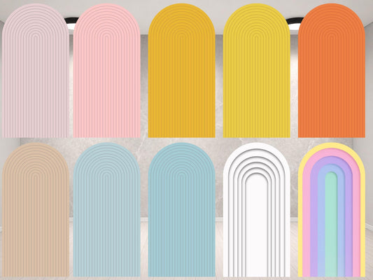 Ripple wood imitation Arch Backdrop Cover | Fabric Backdrop| Ship from USA|Stretch Fabric Backdrop