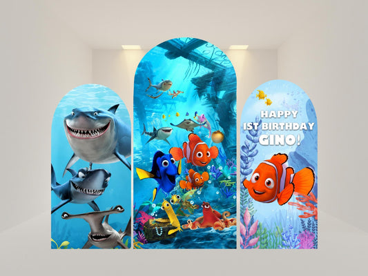 Fish Arch Backdrop Cover | Fabric Backdrop| Ship from USA|Stretch Fabric Backdrop