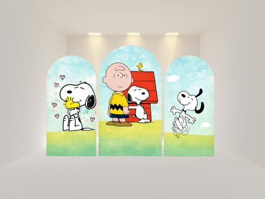 Dogs Arch Backdrop Cover | Fabric Backdrop| Ship from USA|Stretch Fabric Backdrop
