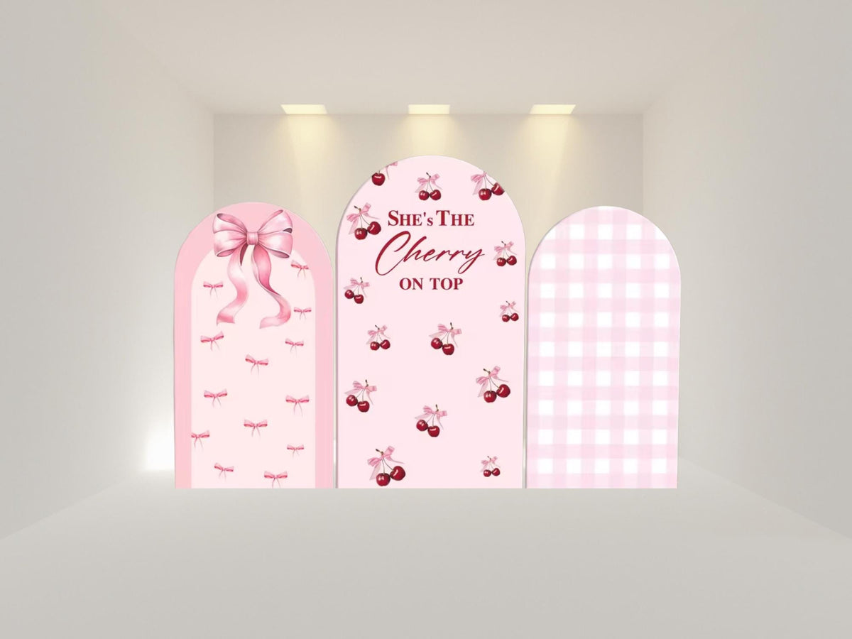 Cherry Arch Backdrop Cover | Fabric Backdrop| Ship from USA|Stretch Fabric Backdrop