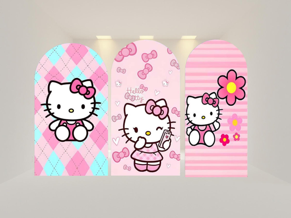Kitty cat Arch Backdrop Cover | Fabric Backdrop| Ship from USA|Stretch Fabric Backdrop