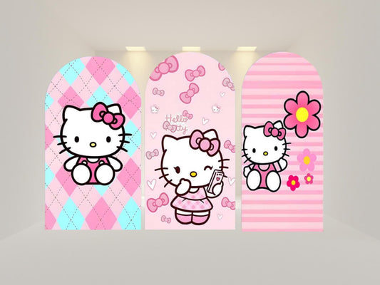 Kitty cat Arch Backdrop Cover | Fabric Backdrop| Ship from USA|Stretch Fabric Backdrop