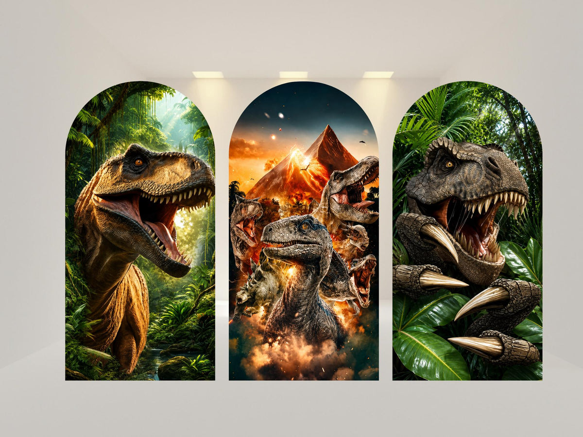 Dinosaurs Arch Backdrop Cover | Fabric Backdrop| Ship from USA|Stretch Fabric Backdrop