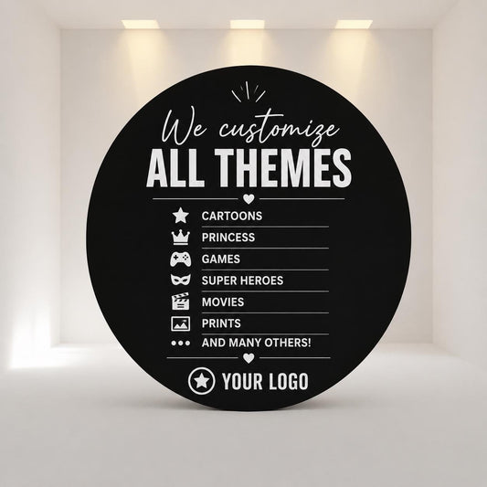 Customized Round Backdrops Covers | Polyester, Wrinkle-Resistant, Vibrant Print|Stretch Fabric Backdrop