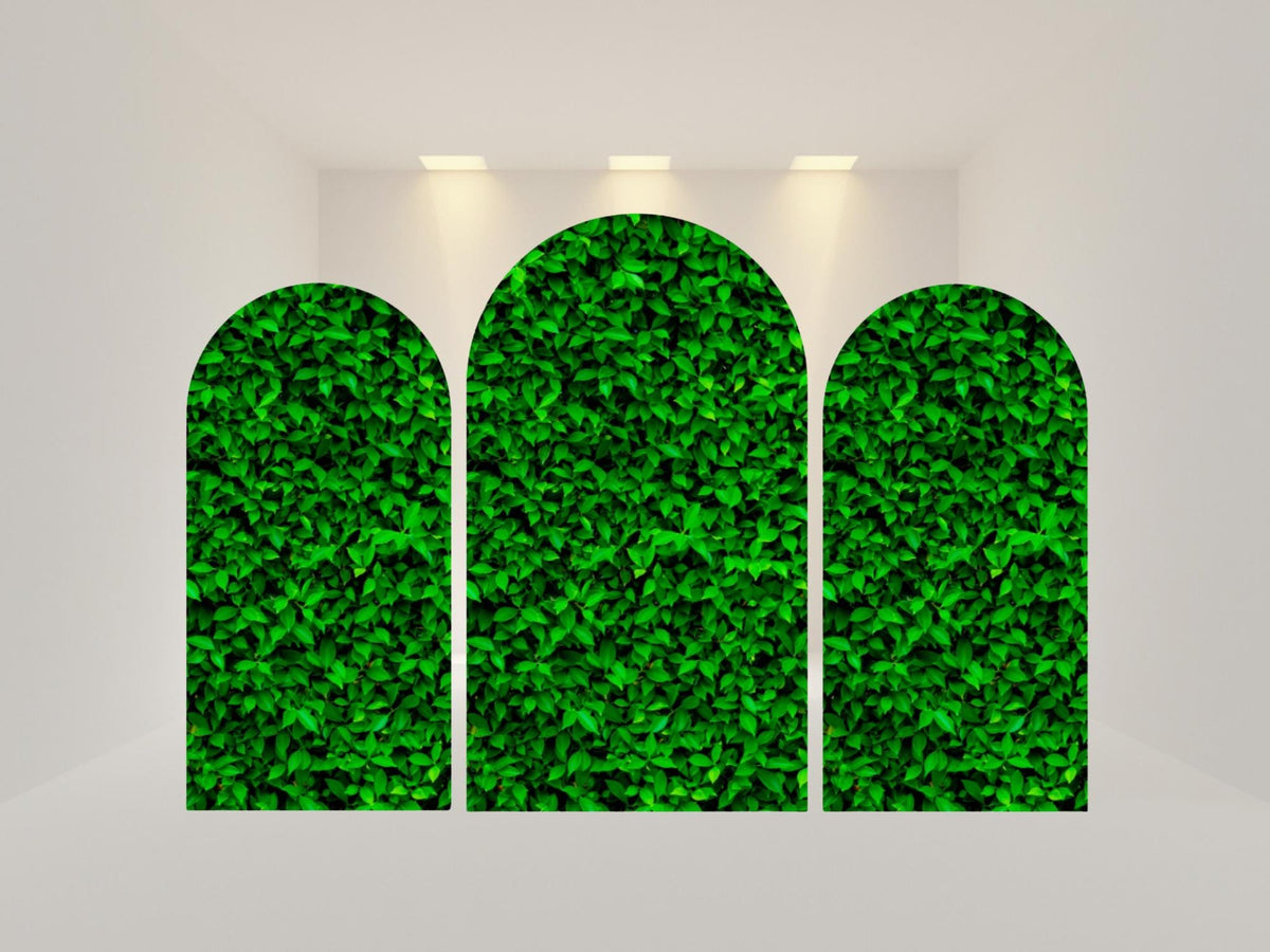Green leaf Arch Backdrop Cover | Fabric Backdrop| Ship from USA|Stretch Fabric Backdrop