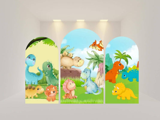 Cutie baby dino Arch Backdrop Cover | Fabric Backdrop| Ship from USA|Stretch Fabric Backdrop