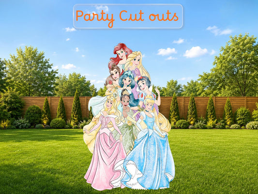 Princess Cutout| Fabric Life Size Cutout,Party Decor, Indoor Outdoor Yard Sign, Photo Prop