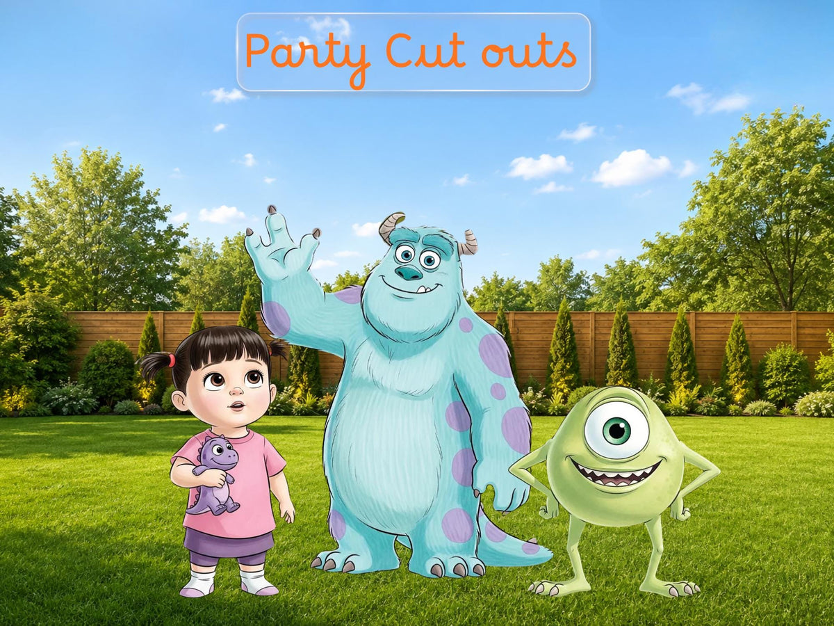 Monsters Cutout| Fabric Life Size Cutout,Party Decor, Indoor Outdoor Yard Sign, Photo Prop