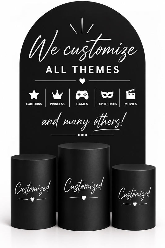 Customized Backdrop Cover + Cylinder Covers | Fast Ship from USA|Stretch Fabric Backdrop