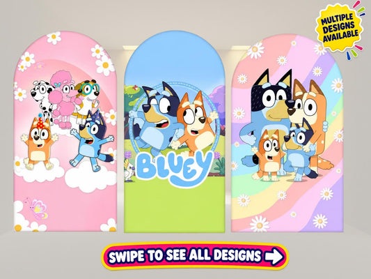 Dogs Arch Backdrop Cover | Polyester Event Backdrop| Ship from USA|Stretch Fabric Backdrop